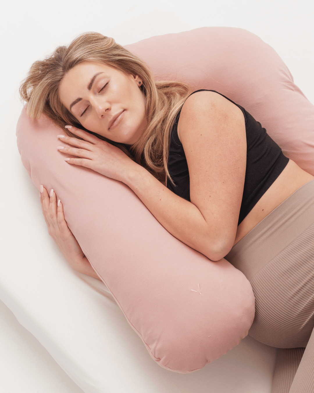 Poduszka ciążowa do spania typu 7 jersey róż