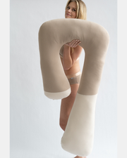 Těhotenský polštář pro spaní typu 7, žerzejově šedý