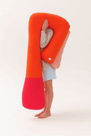 Těhotenský polštář pro spaní typu 7, žerzejově šedý