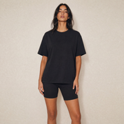 T-shirt czarny bawełniany Soft Day Oversize