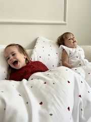 Double-sided cotton quilt with filling, 100 x 130 cm, Biedronka Coccinella collection