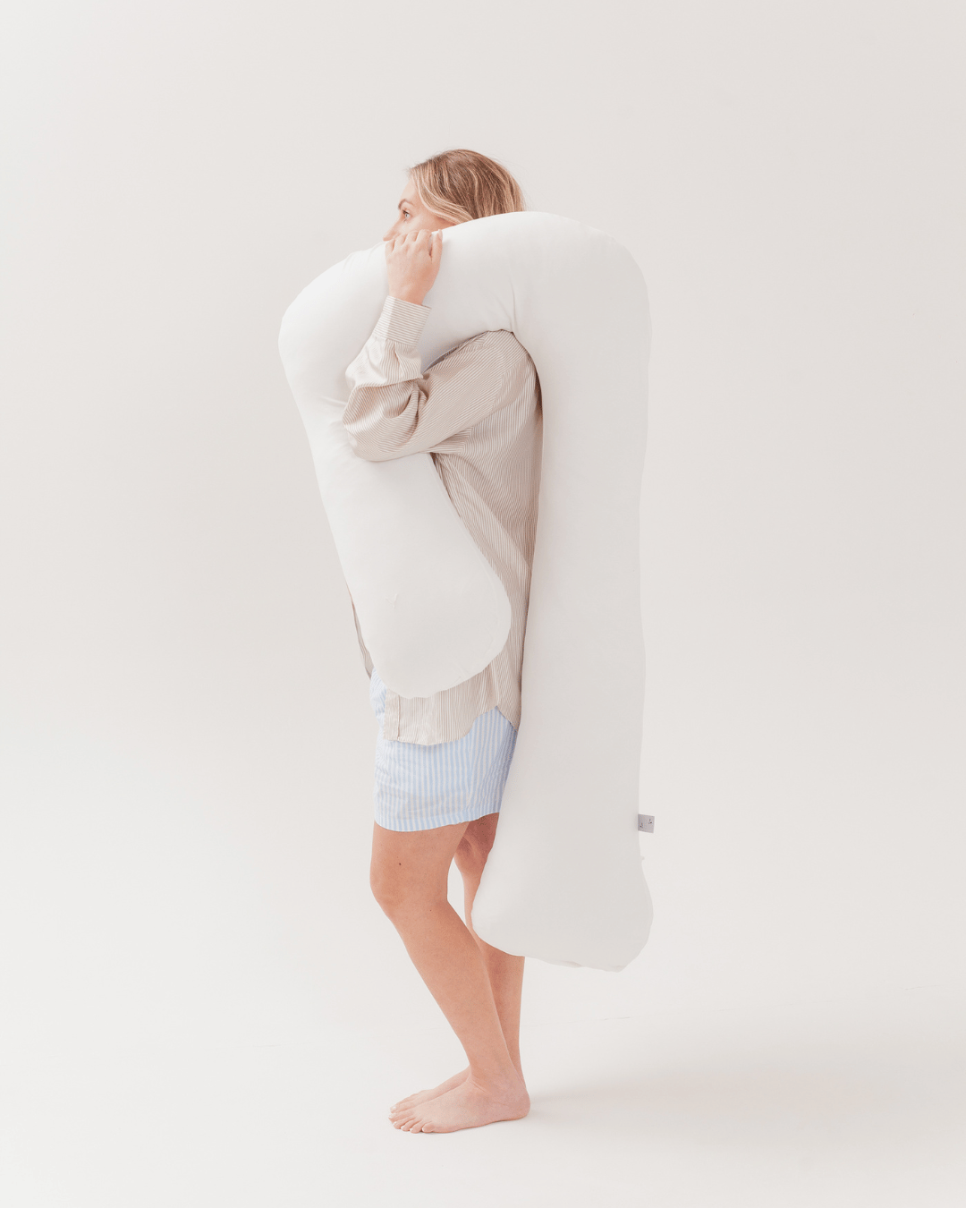 Poduszka ciążowa typu 7 Piapimo, jersey, kolor off-white biała