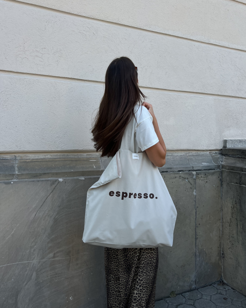 espresso tote bag beżowa piapimo naturalna