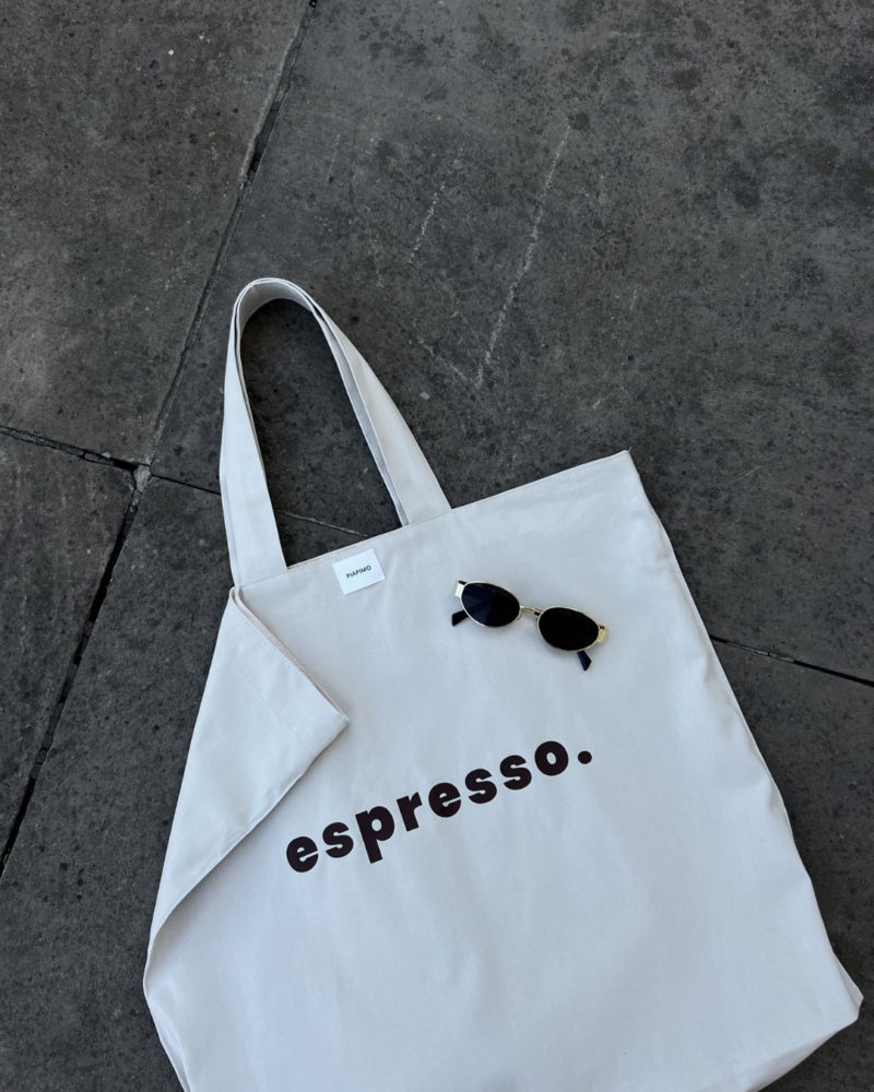 espresso tote bag beżowa piapimo naturalna